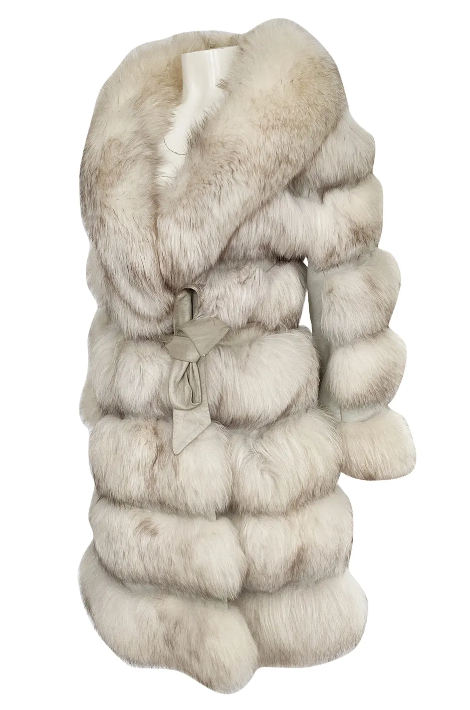 1960s Schiaparelli Convertible Two Length Fox Fur & Leather Coat