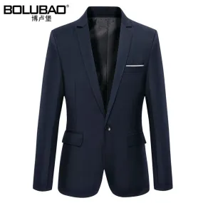 2016 New Arrival Brand Clothing Autumn Suit Blazer Men Fashion Slim Male Suits Casual Solid Color Masculine Blazer Size M-3XL