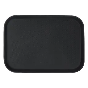 35cm x 25cm Black Rectangular Non-Slip Serving Tray - By Argon Tableware