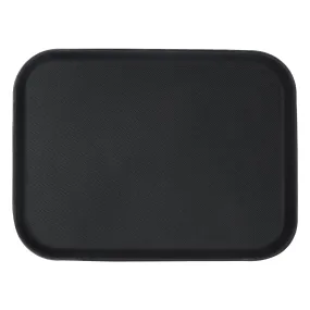 56cm x 40cm Black Rectangular Non-Slip Serving Tray - By Argon Tableware