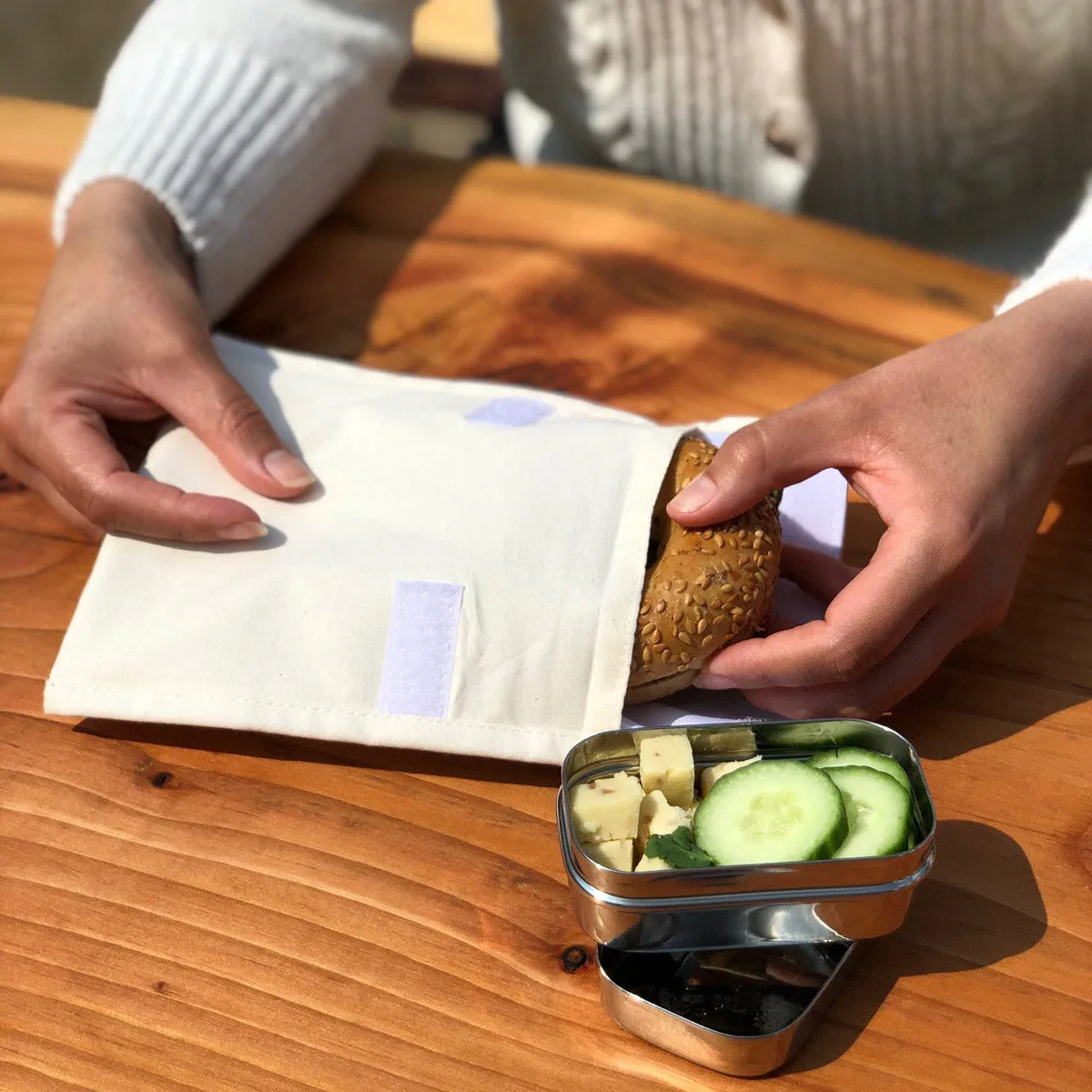 A Slice Of Green Large Reusable Baggie