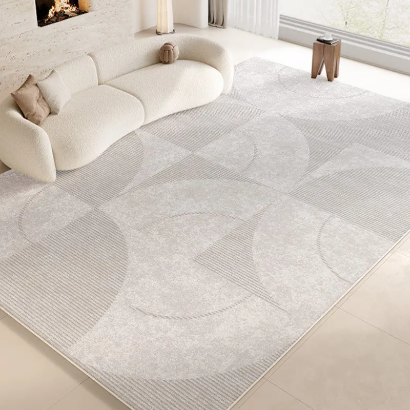 Abstract Contemporary Modern Rugs, Grey Modern Rugs for Living Room, Geometric Modern Rugs for Bedroom, Modern Rugs for Dining Room