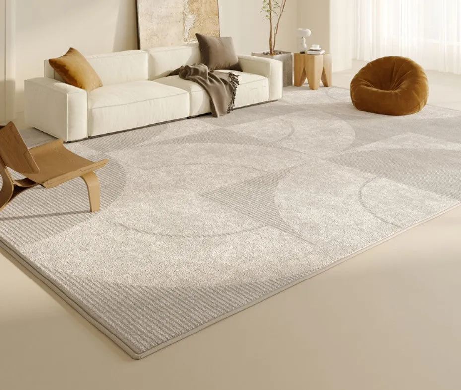 Abstract Contemporary Modern Rugs, Grey Modern Rugs for Living Room, Geometric Modern Rugs for Bedroom, Modern Rugs for Dining Room