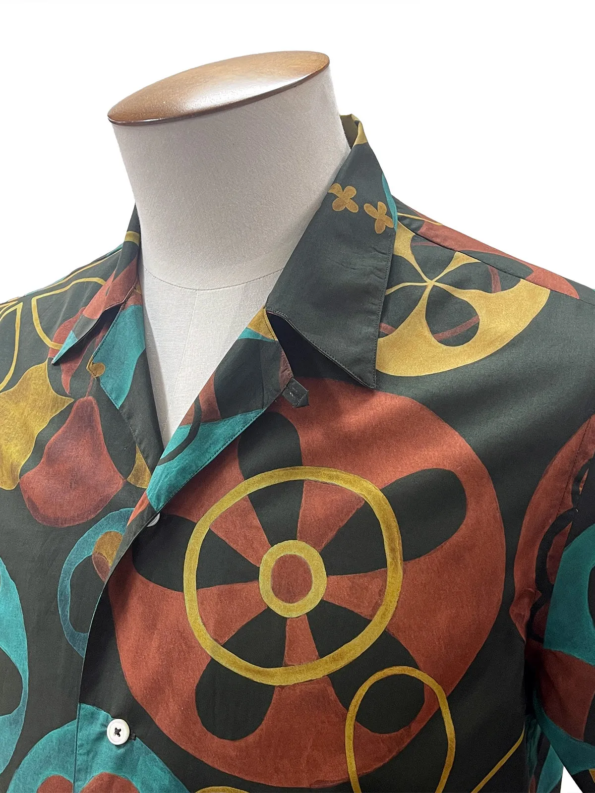 Abstract Floral Camp Collar Shirt