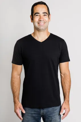 Adam Short Sleeve Shirt, Black, Bamboo