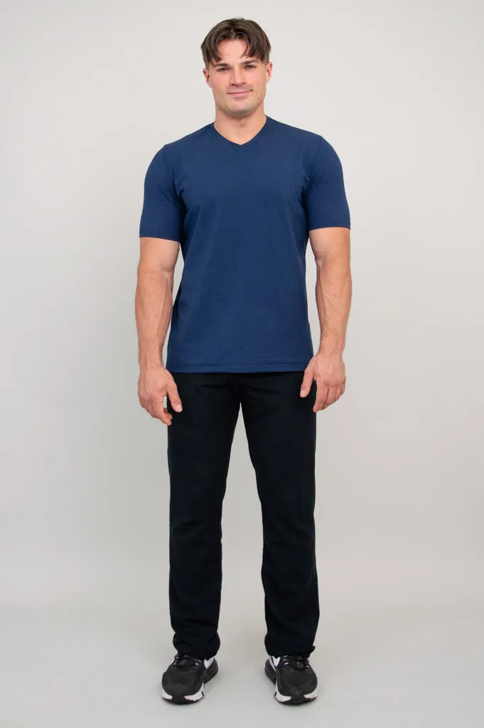 Adam Short Sleeve Shirt, Indigo, Bamboo