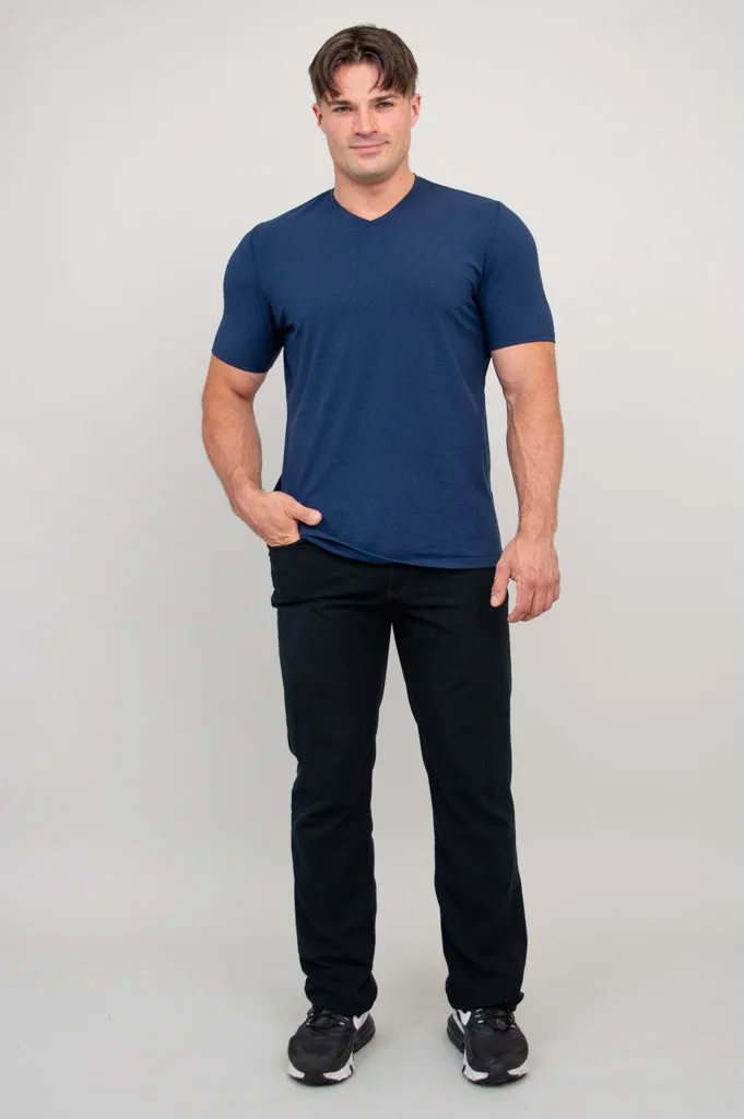 Adam Short Sleeve Shirt, Indigo, Bamboo