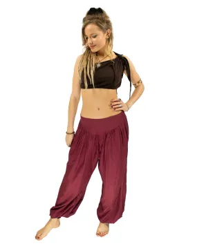 Aladdin Harem Pants Wine Red