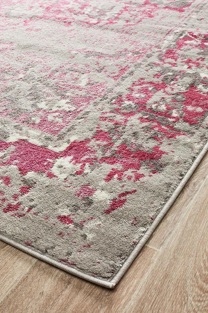 Alexa Transitional Rug Grey Fuchsia