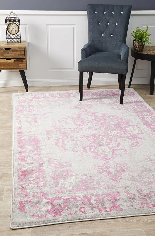 Alexa Transitional Rug Grey Fuchsia