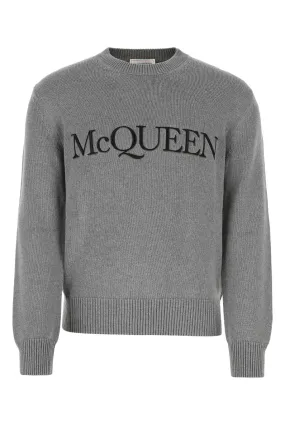 Alexander McQueen Logo Printed Crewneck Jumper