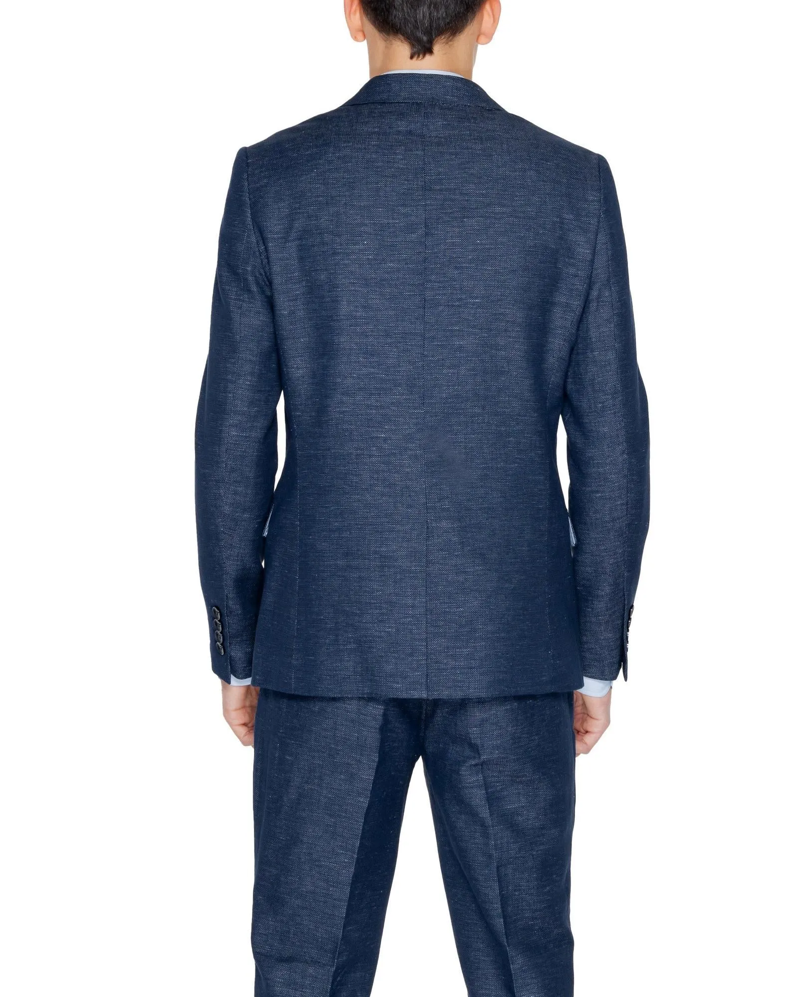 Antony Morato Mens Slim Fit Linen Blend Suit Blue