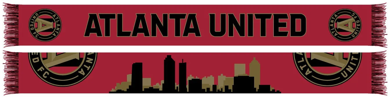 Atlanta United Tri-Color Skyline (HD Knit) Scarf