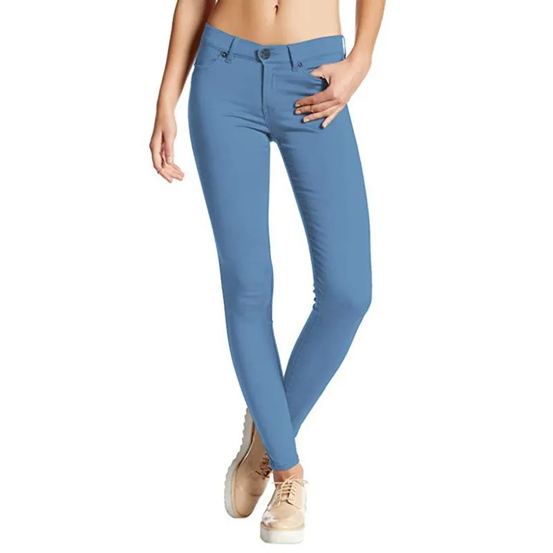 Autumn and winter women's skinny denim trousers