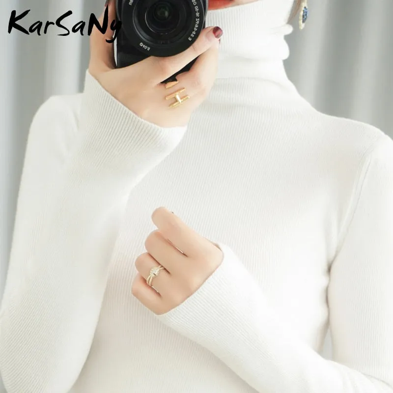 Back To School Women's Sweater Winter Clothes Women 2022 Black Turtleneck Sweaters Winter Warm Women's Turtlenecks Pullover Sweater Autumn Pull