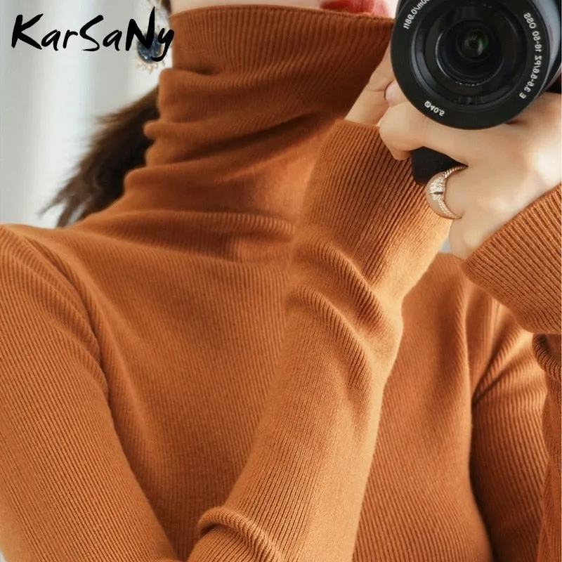 Back To School Women's Sweater Winter Clothes Women 2022 Black Turtleneck Sweaters Winter Warm Women's Turtlenecks Pullover Sweater Autumn Pull