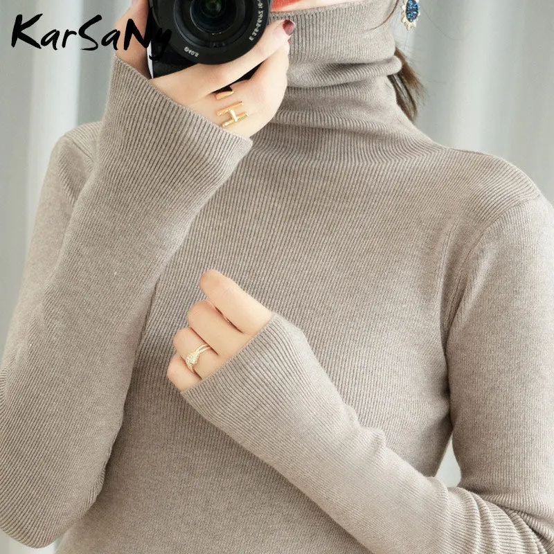 Back To School Women's Sweater Winter Clothes Women 2022 Black Turtleneck Sweaters Winter Warm Women's Turtlenecks Pullover Sweater Autumn Pull