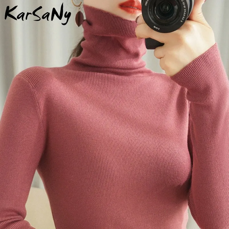 Back To School Women's Sweater Winter Clothes Women 2022 Black Turtleneck Sweaters Winter Warm Women's Turtlenecks Pullover Sweater Autumn Pull