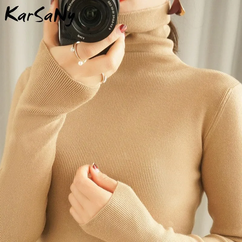 Back To School Women's Sweater Winter Clothes Women 2022 Black Turtleneck Sweaters Winter Warm Women's Turtlenecks Pullover Sweater Autumn Pull