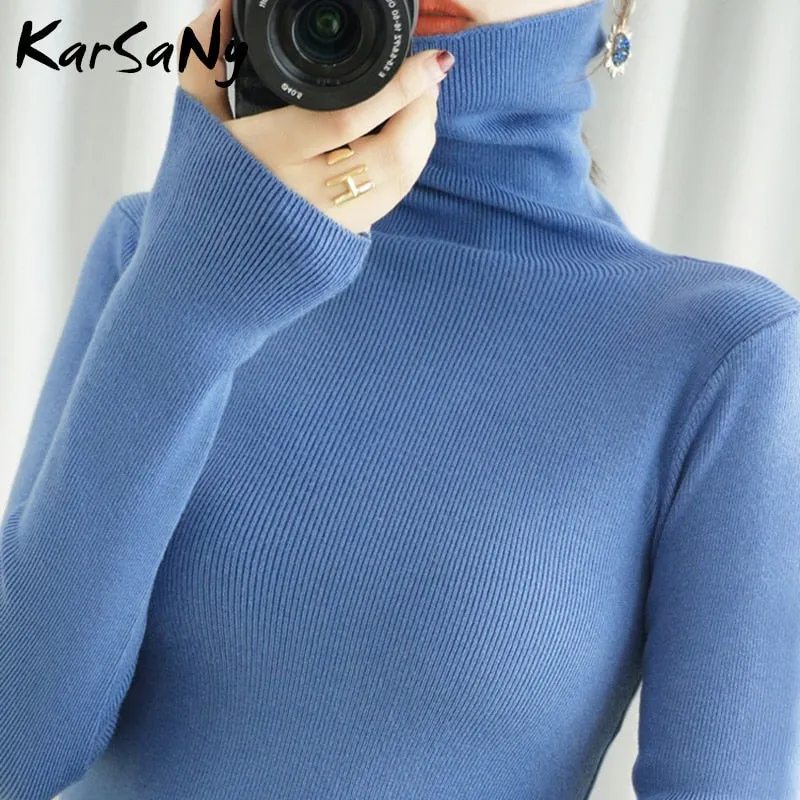 Back To School Women's Sweater Winter Clothes Women 2022 Black Turtleneck Sweaters Winter Warm Women's Turtlenecks Pullover Sweater Autumn Pull