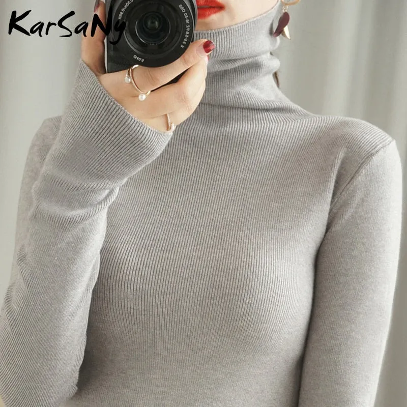 Back To School Women's Sweater Winter Clothes Women 2022 Black Turtleneck Sweaters Winter Warm Women's Turtlenecks Pullover Sweater Autumn Pull