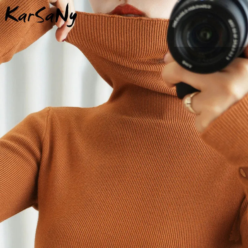 Back To School Women's Sweater Winter Clothes Women 2022 Black Turtleneck Sweaters Winter Warm Women's Turtlenecks Pullover Sweater Autumn Pull