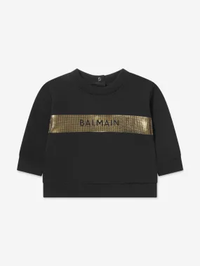 Balmain Baby Boys Logo Sweatshirt in Black