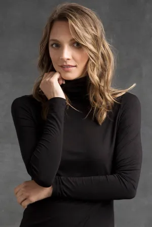 Bamboo Turtle Neck - Black