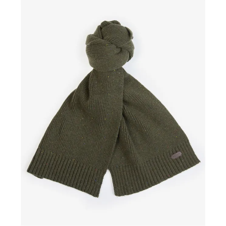 Barbour Carlton Fleck Beanie & Scarf Gift Set Olive MGS0047OL31