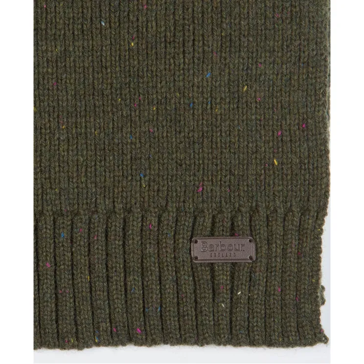 Barbour Carlton Fleck Beanie & Scarf Gift Set Olive MGS0047OL31