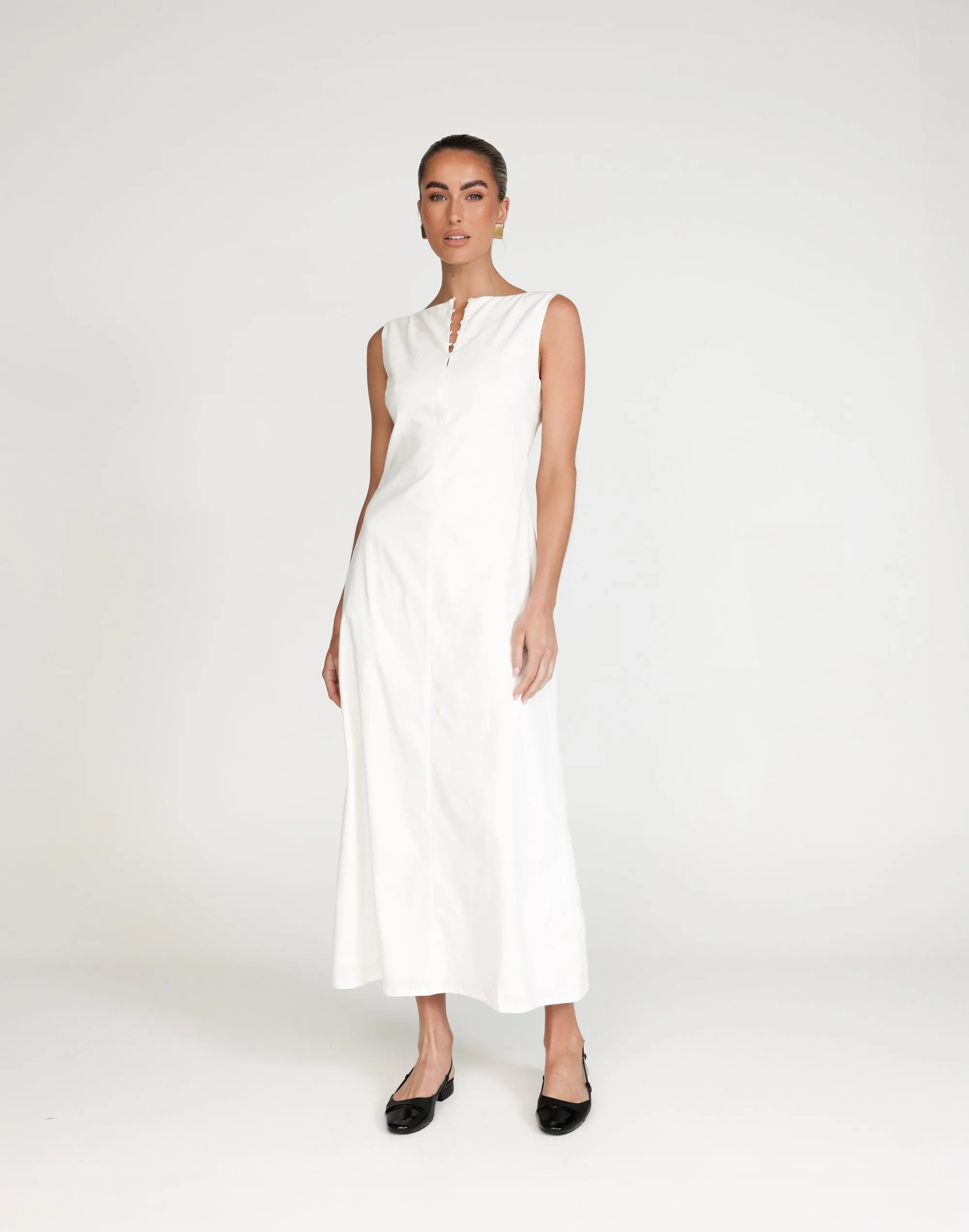 Basira Maxi Dress (White)