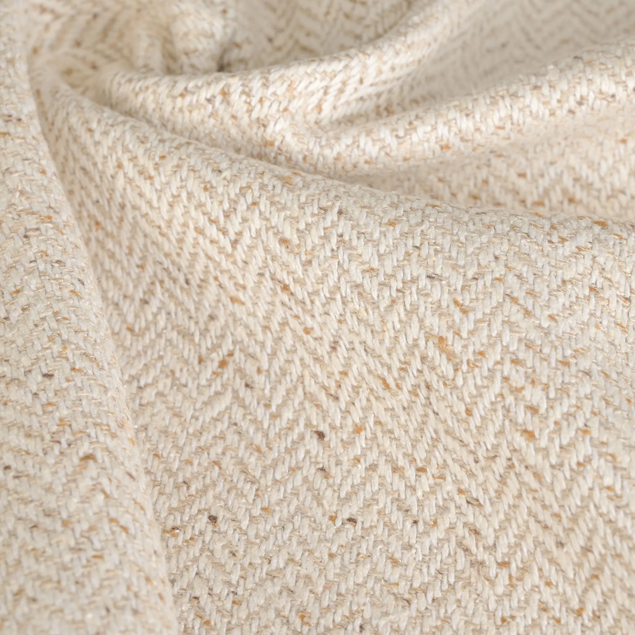 Beige Herringbone Bouclé Fabric 5134