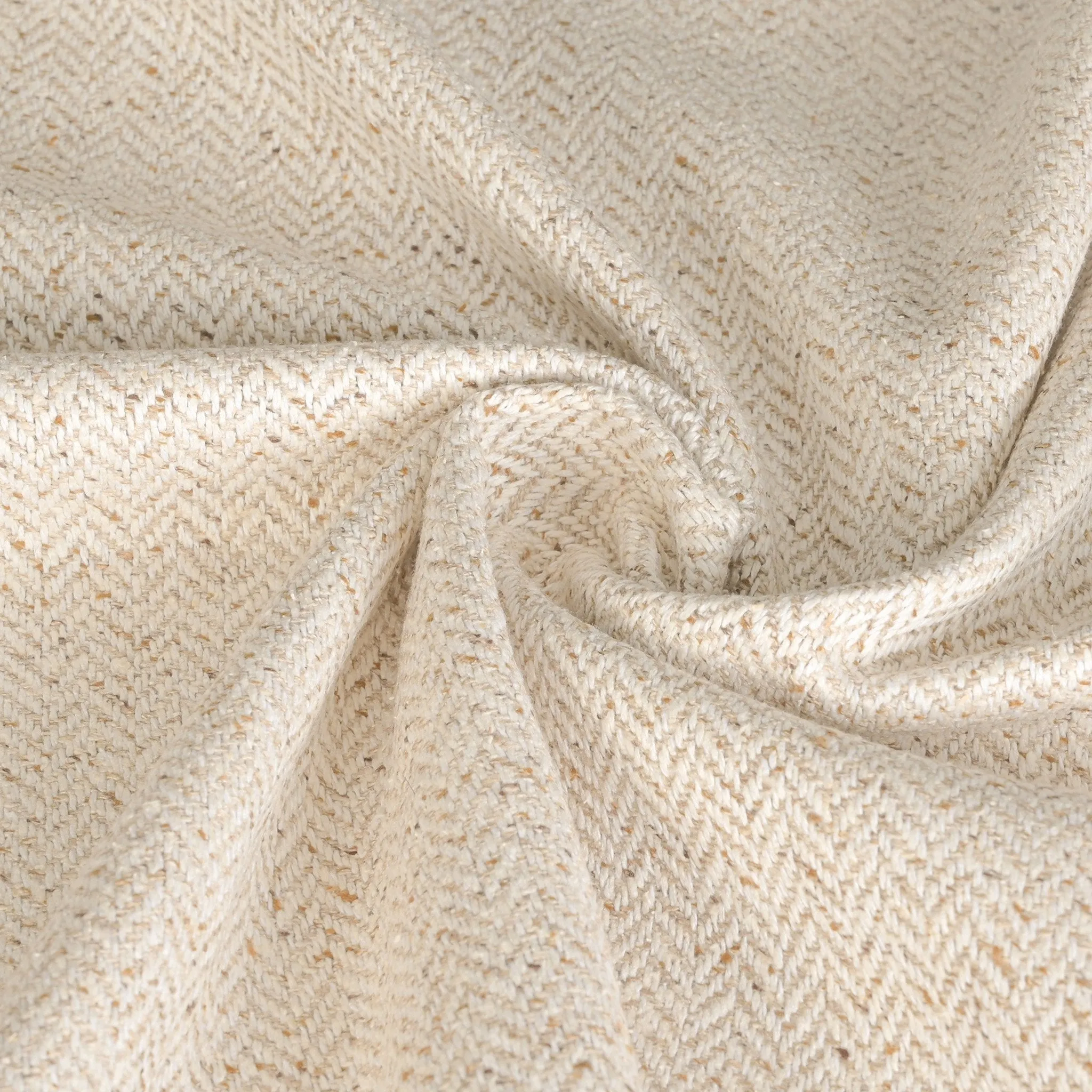 Beige Herringbone Bouclé Fabric 5134