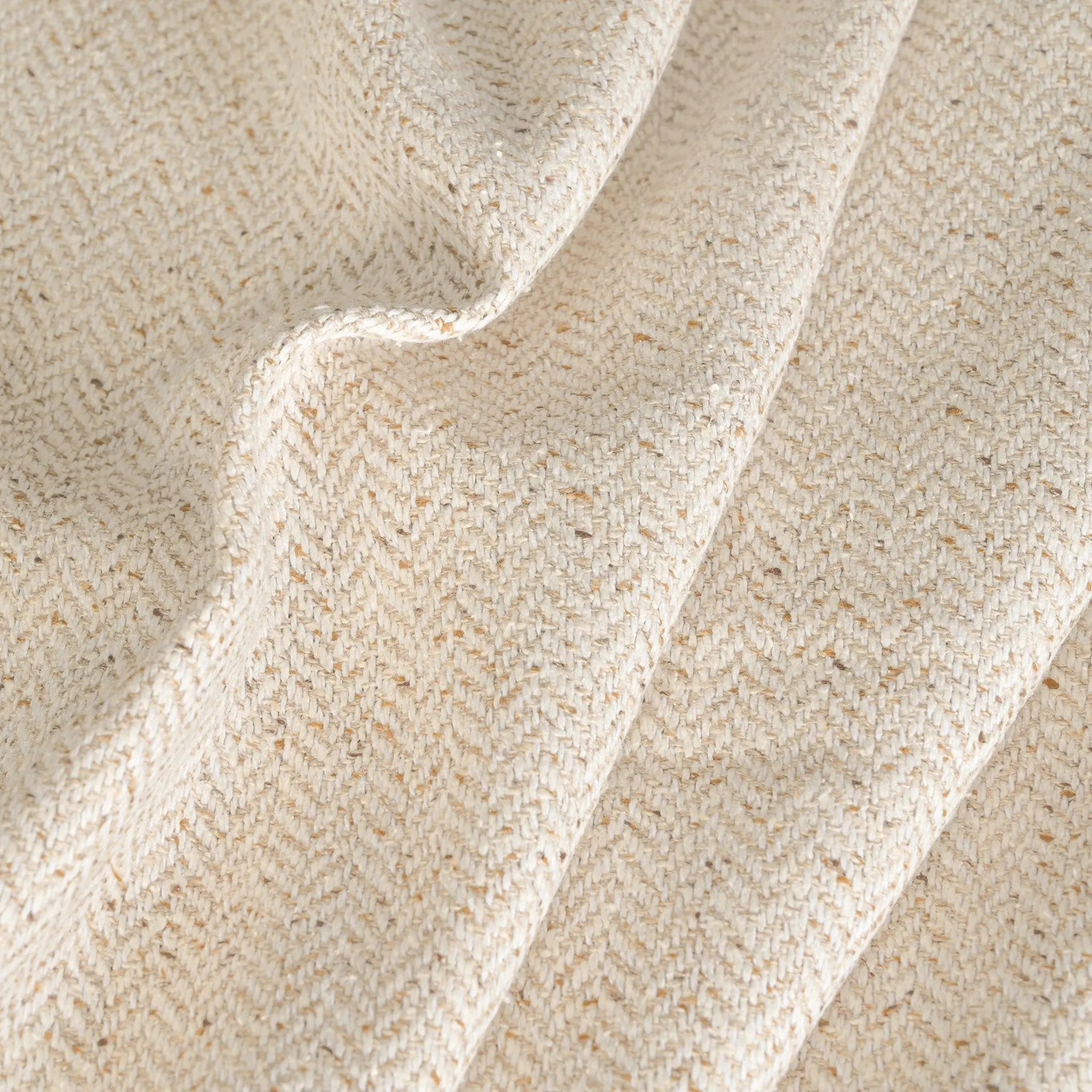 Beige Herringbone Bouclé Fabric 5134