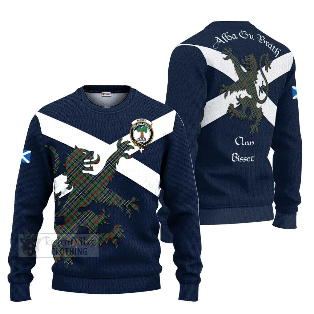 Bisset Tartan Lion Rampant Ugly Sweater Proudly Display Your Heritage with Alba Gu Brath and Clan Name