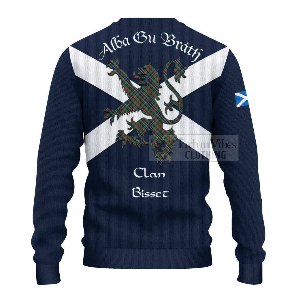 Bisset Tartan Lion Rampant Ugly Sweater Proudly Display Your Heritage with Alba Gu Brath and Clan Name