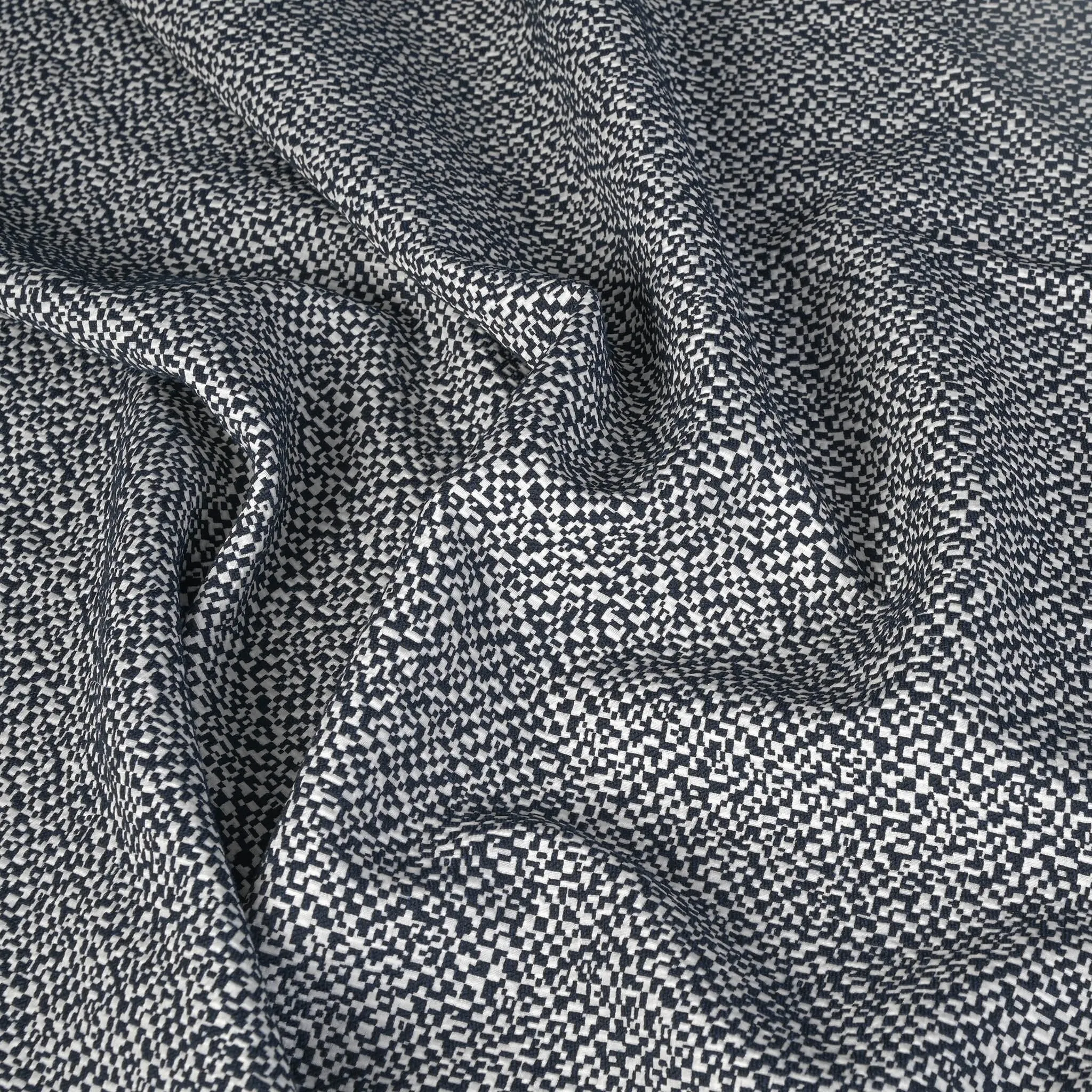 Black and Grey Jacquard Fabric 95197