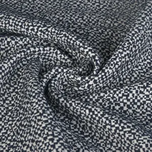 Black and Grey Jacquard Fabric 95197