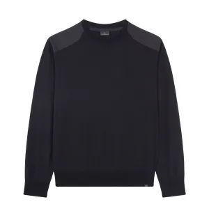 Black Re-Wool Crewneck Sweater