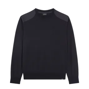 Black Re-Wool Crewneck Sweater