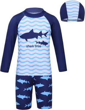 Blue Shark Swimwear Set