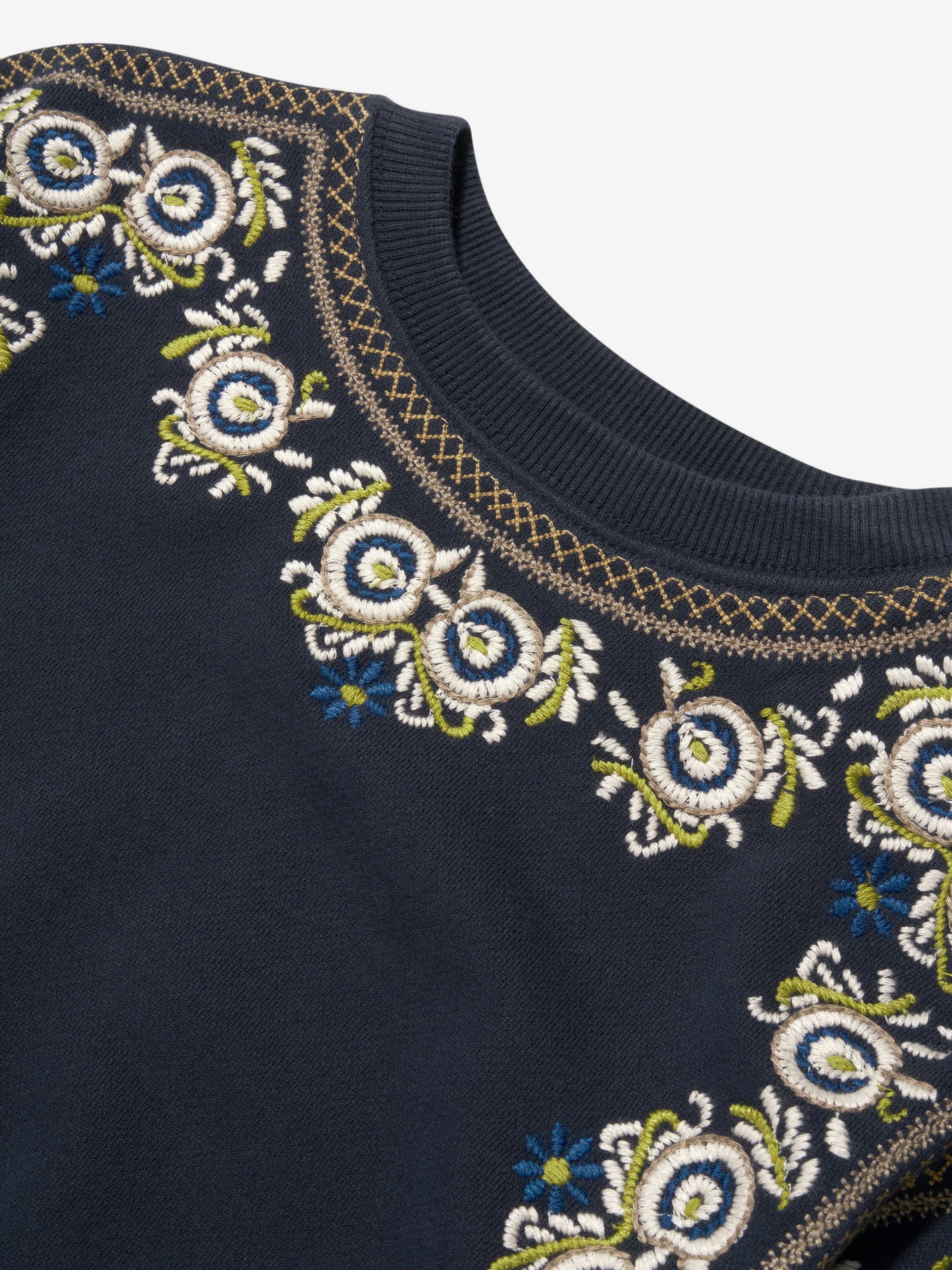 Bonpoint Girls Dolores Sweatshirt in Navy