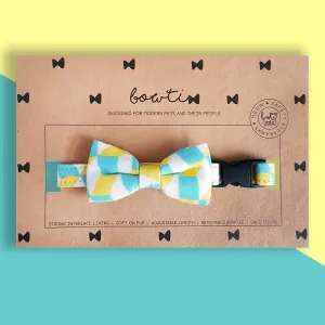 Bowtix Handmade Cat Collar With Removable Bowtie - Bubblegum