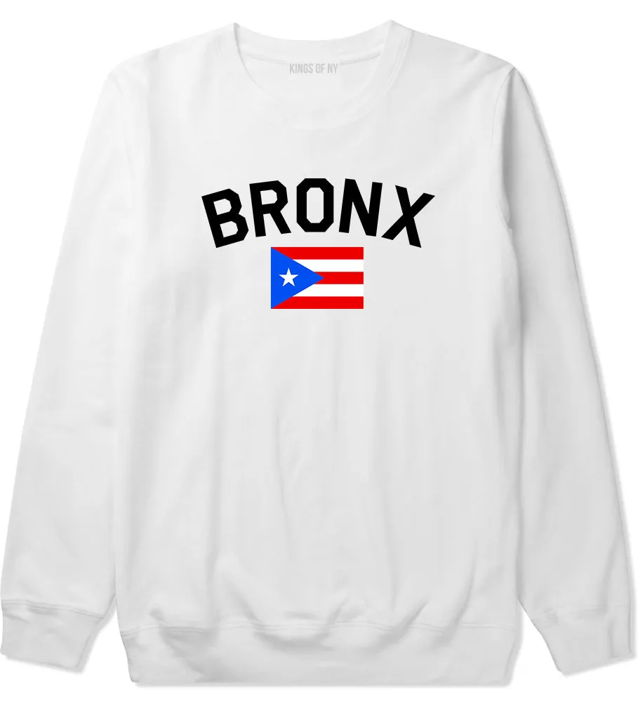 Bronx Puerto Rico Flag Mens Crewneck Sweatshirt