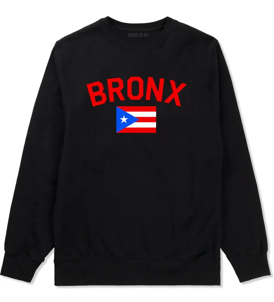 Bronx Puerto Rico Flag Mens Crewneck Sweatshirt