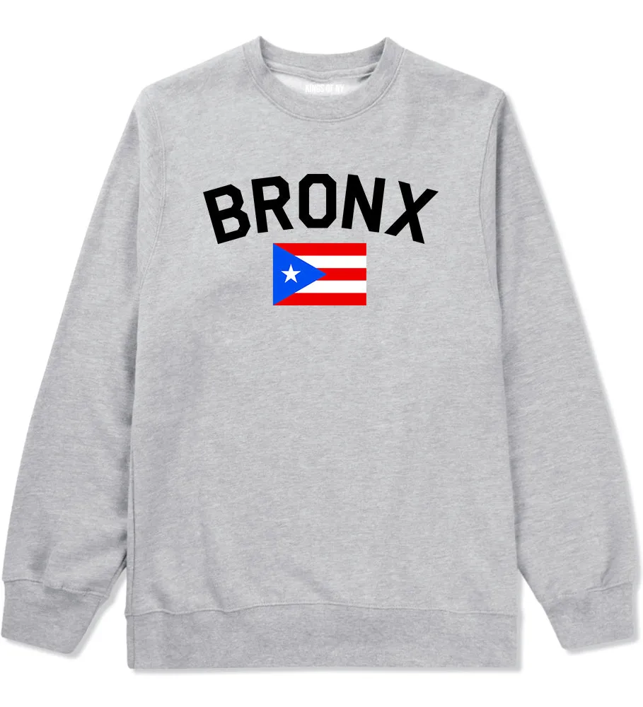 Bronx Puerto Rico Flag Mens Crewneck Sweatshirt