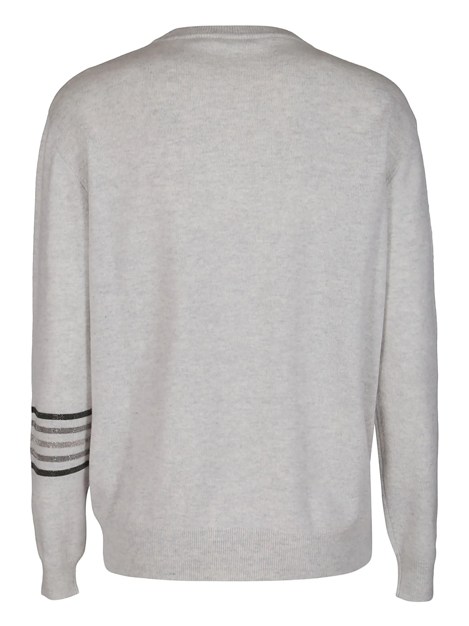 Brunello Cucinelli Stripe-Detailed Crewneck Jumper