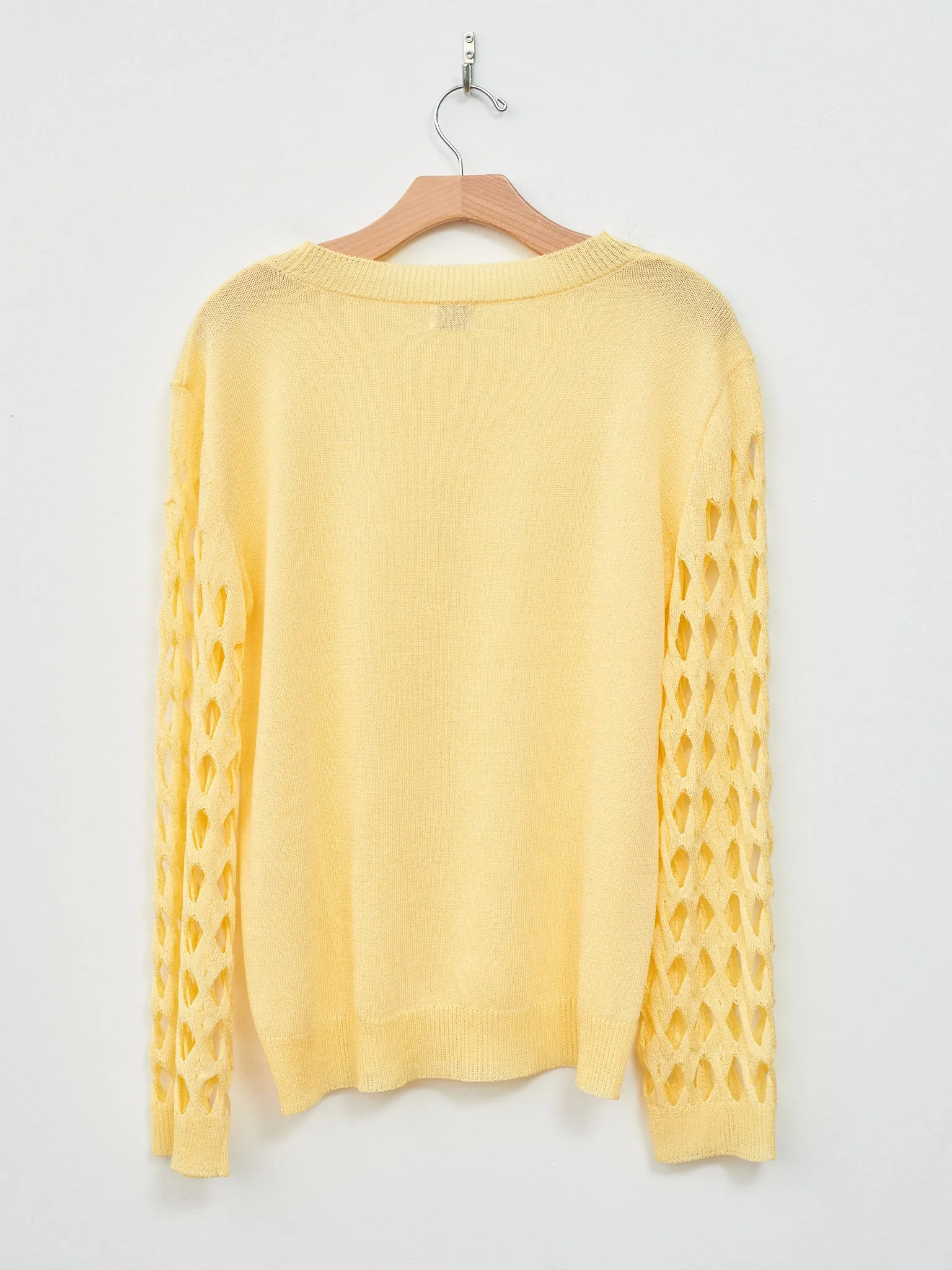 Cable Sleeve Pullover - Cream Yellow