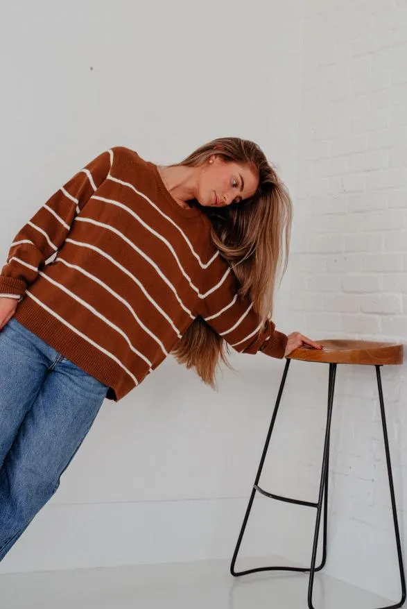 Caitie Sweater-Brown/Ivory