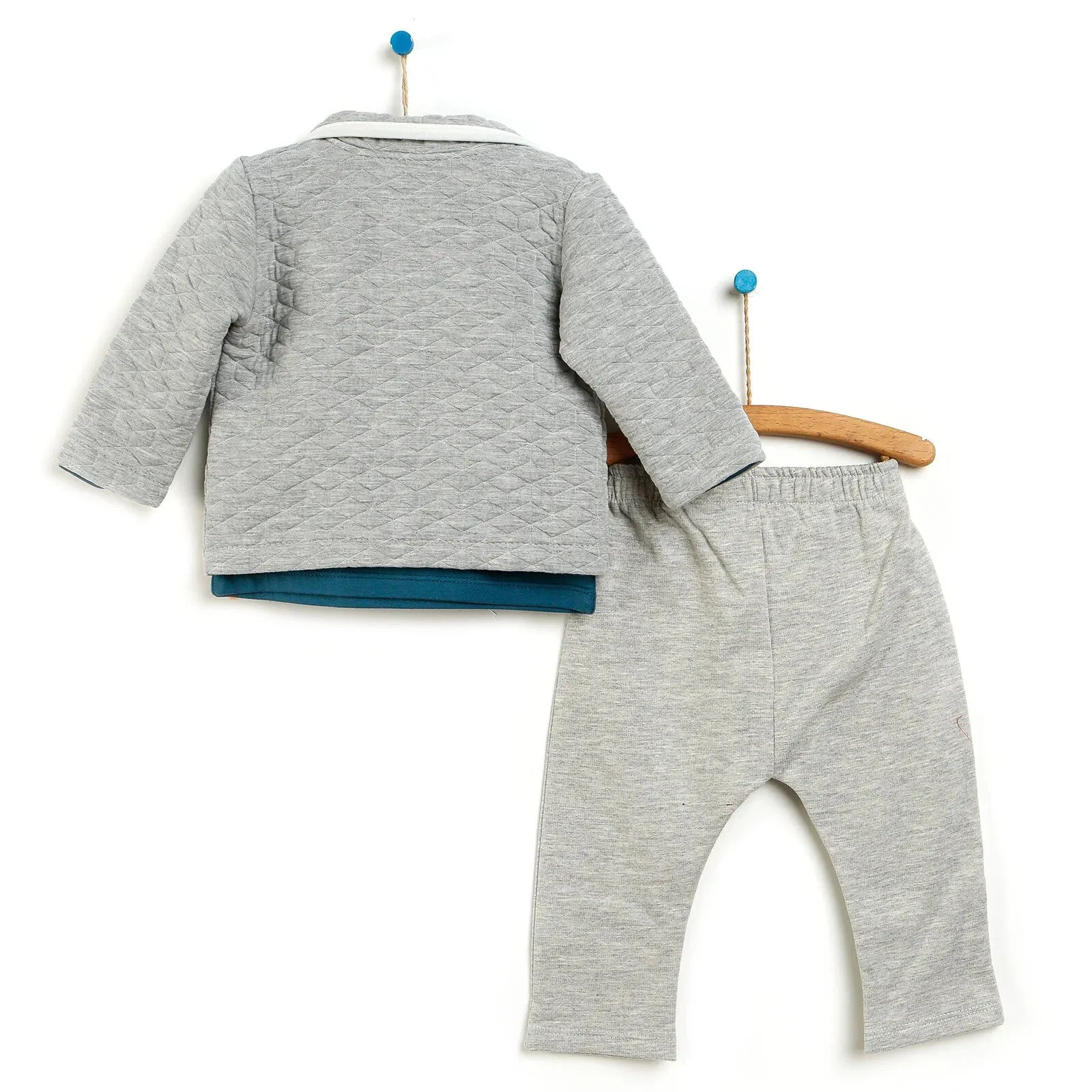 Cassiope Sweatshirt-Pants-Cardigan - Grey Melange